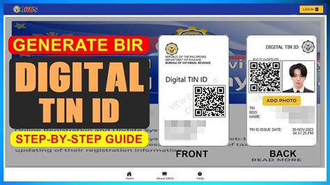 How to Get a Digital TIN ID from the BIR .